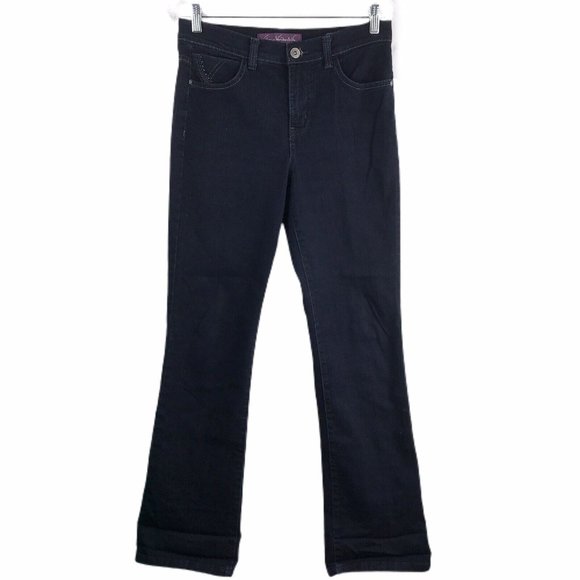 Gloria Vanderbilt Womens Jeans Alana Bootcut Size 6 Dark Wash Mid Rise Stretch - Picture 1 of 10